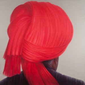 红色头巾，2012年（丙烯画布）